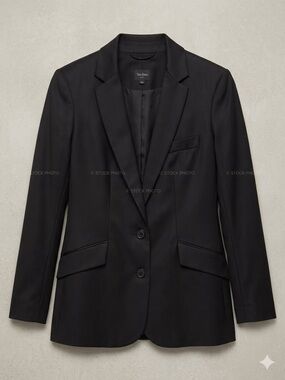 Aritzia Talula Babaton Wool Satin Tuxedo Blazer Size 2 Black Vintage